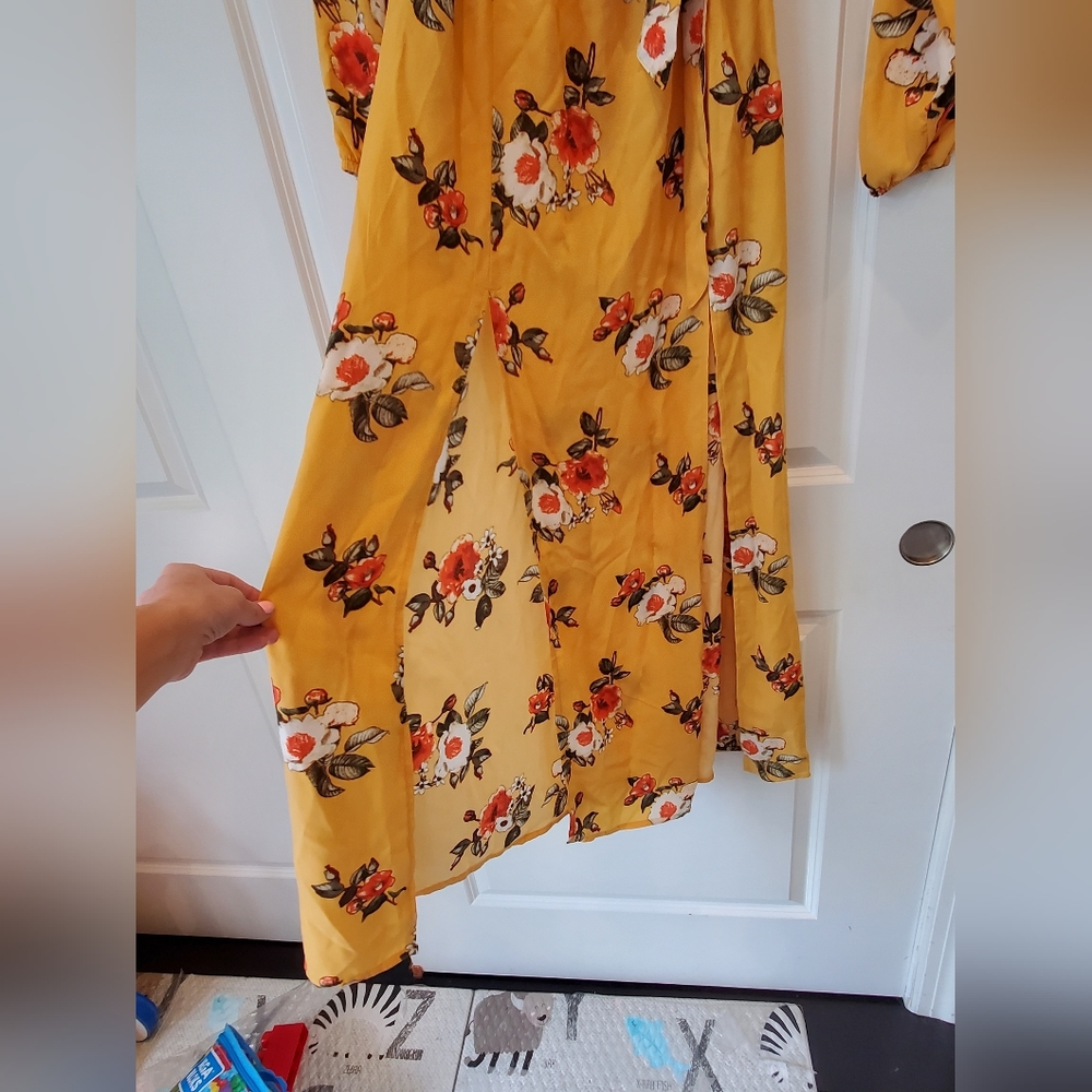 STELLA TWEED|WOMENS/JUNIORS long sleeve floor length floral dress| size juniors - Picture 4 of 10
